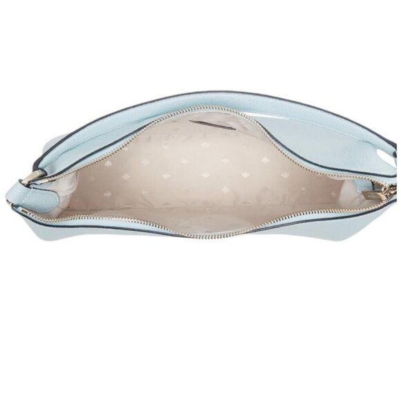 Kate Spade Womens Sky Blue Pebbled Leather Weston Large Shoulder Hobo Bag New - Picture 6 of 15